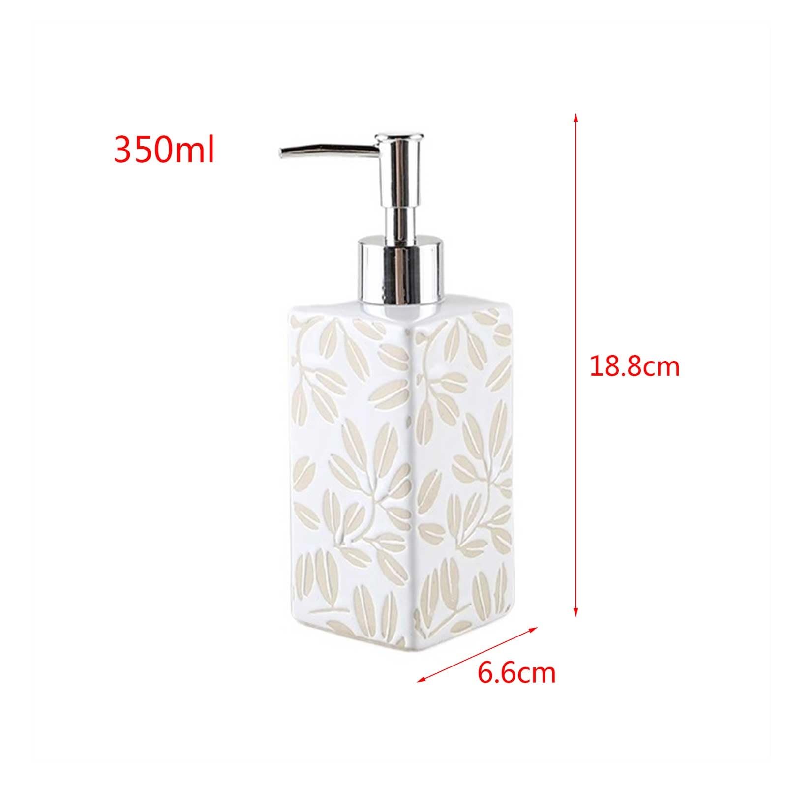 Dispenser di sapone quadrato in ceramica da 350 ml 11,8 once for pompa for lozione for le mani da appoggio del bagno della cucina