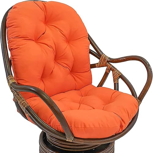 DONGSHUAI Cojín para Silla Mecedora De 120 X 60 Cm, Lavable Y Resistente A Los Rayos UV, para Silla Mecedora Reclinable, Silla De Ratán, Cojín para Asiento De Jardín, Sofá, Tapete De Tatami,Naranja