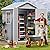 DWVO 6.2x3.4 FT Outdoor Resin Storage Shed with Reinforced Floor, All-Weather Bike Storage Shed with Lockable Door, Window and Vent, Waterproof Plastic Tool Storage for Garden, Backyard, Patio, Lawn
