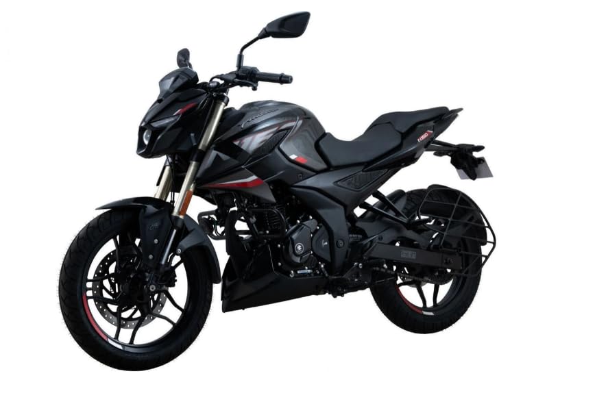 Image of Bajaj Pulsar N160 Twin Disc Single Channel Single Seat Motorcycle /Motorbike - Ebony Blck - Ex-Showroom