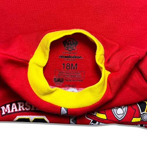 Paw Patrol Boys Marshall, Rubble, Chase and Skye Pajama Set (US, Age, 18 Months, Red)4