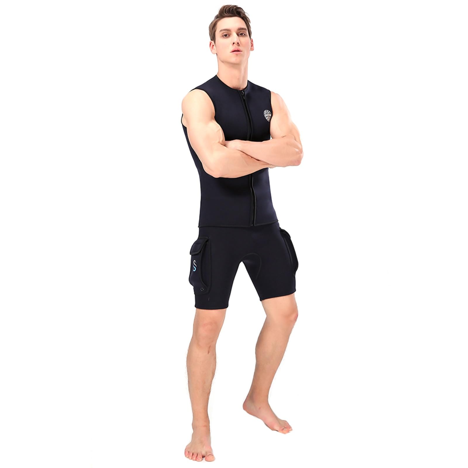 Gilet In Neoprene 3mm Per Muta Subacquea - Senza Maniche Per Uomo - Foto 4