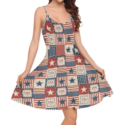 Image of Coloranimal Women's Summer Sleeveless Casual Swing Dresses with Loose Fit Beach Sundress