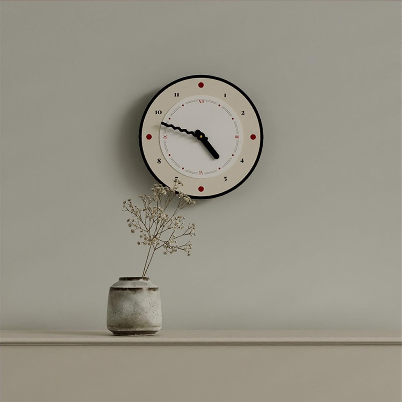 Decor Reloj de pared estilo crema francés for el hogar 12 pulgadas