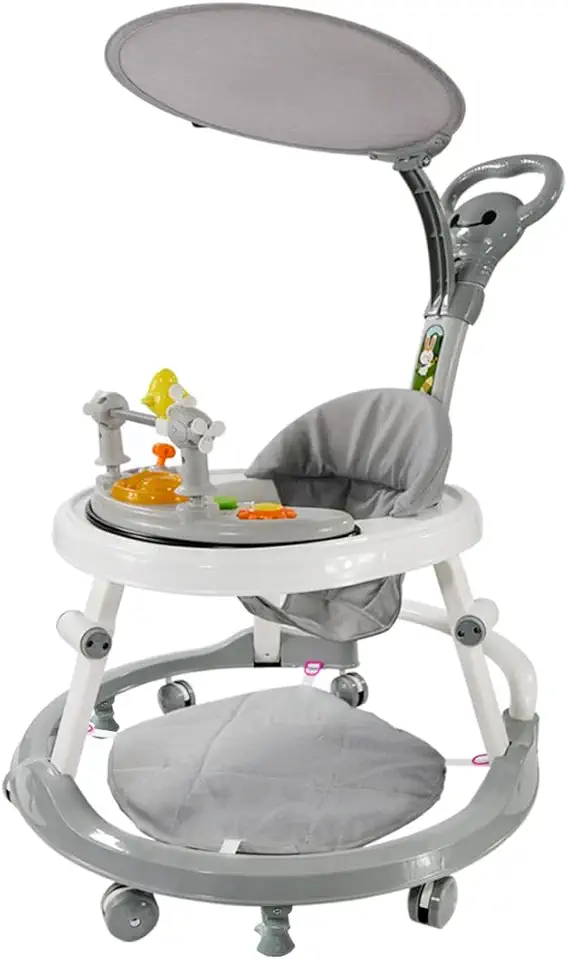 ANDADOR PARA BEBÊS PREMIUM INFANTIL MUSICAL SONORO MEGA COMPRAS (Cinza)