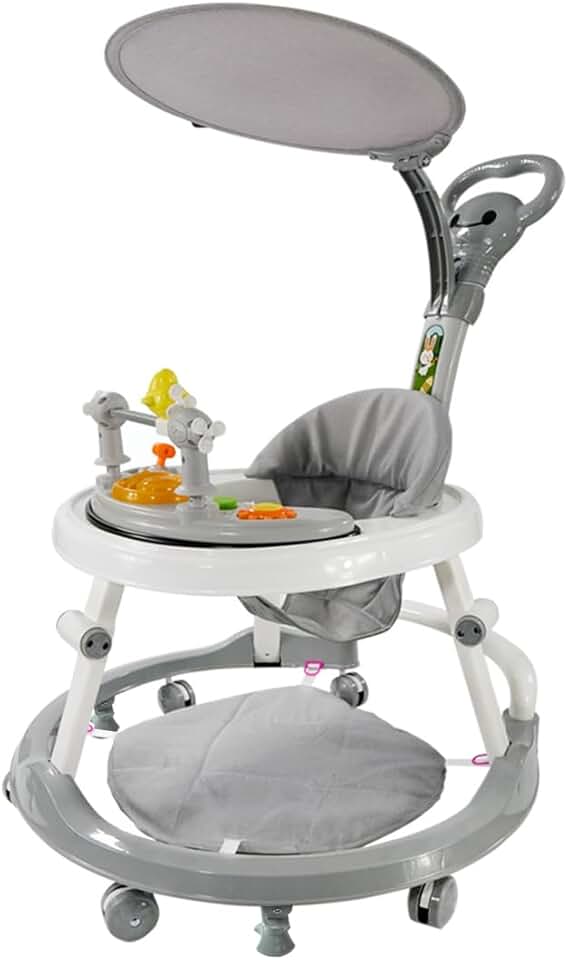 ANDADOR PARA BEBÊS PREMIUM INFANTIL MUSICAL SONORO MEGA COMPRAS (Cinza)