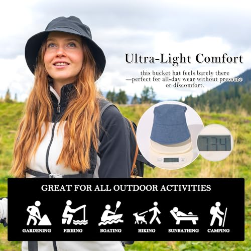 Image of TOP-EX Ponytail S M L XL UPF50+ Sun UV Protection Packable Bucket Hats for Women Hiking Fishing