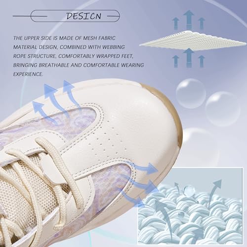 Image of Men's Basketball Shoes Fashionable Breathable Anti Slip Sports Shoes Outdoor Running Fitness Training Shoes
