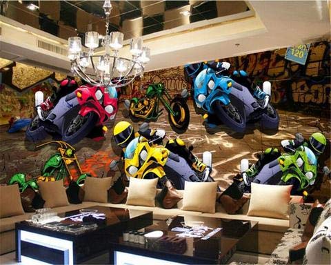 Avikalp Exclusive AWZ0106 Street Motorcycle Racing Graffiti Style HD 3D Wallpaper(182cm x 121cm)