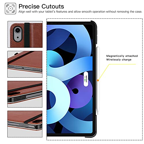 Ztotop Case For Ipad Air 5Th/4Th Generation 10.9 Inch 2022/2020, 360 Degree Rotating Pu Leather Cover For Ipad Pro 11" 2018/Ipad Air 4 & 5, Brown #TOP4