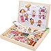 ELKeyko Puzzle magnétique en Bois Figure/Animaux/Véhicule/Cirque Dessin Board 5 Styles Jouets éducatifs pour Enfants Cadeau (Color : New 12 Zodiac Signs)
