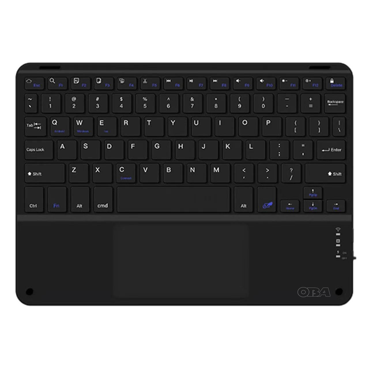 OBA Klawiatura Bluetooth 5.0, 108 klawiszy, kompatybilna z komputerami PC/MAC/iPad/iPhonem, 40-godzinną baterią, czarna kompatybilna z Samsung Tab A9 plus i tabletem do 11 cali