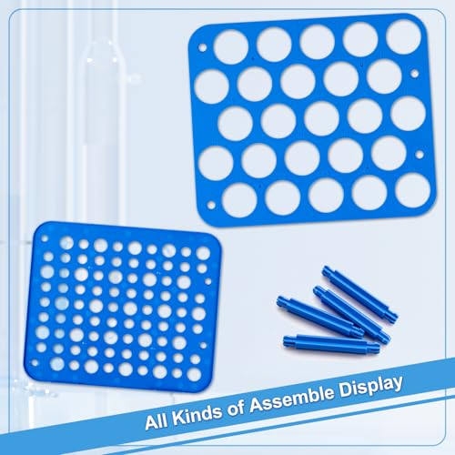 CryoKing 1PCS 25-Well Centrifuge Tube Rack for 50ml Vials, Plastic, Detachable Stand,Blue, Individual Package, φ1.02 inch Pore Diameter