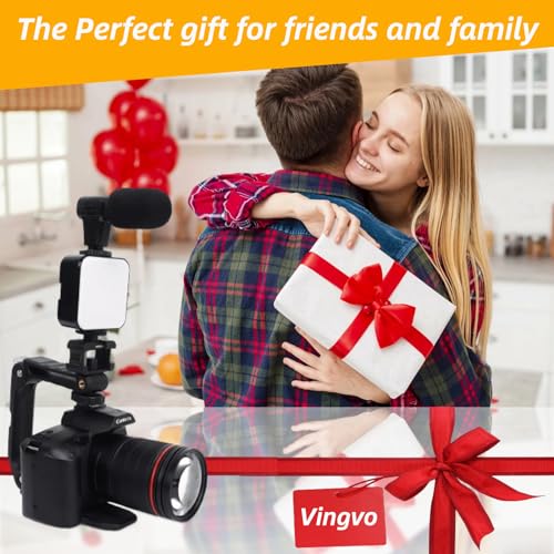 Camera VINGVO para Vlogging con pantalla IPS y zoom 16X miniatura 7