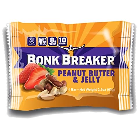 Bonk Breaker Energy Bar, Peanut Butter and Jelly, 2.2 Oz (12 Count), Gluten Free & Dairy Free Cover