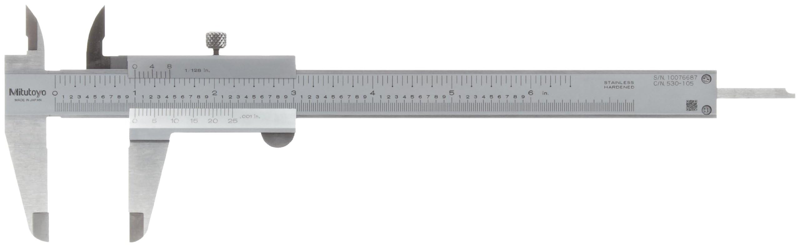 Mitutoyo 530 – 105 estándar de Nonio Calibre Vernier (, 0 – 6 pulgadas