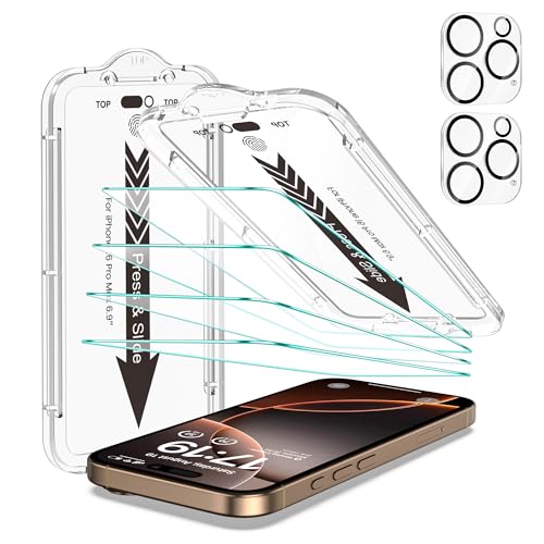 EZ-GLAZ- iPhone 16 Pro MaxpXN[veN^[[6.9C`]4pbN JYveN^[2t dx9H+ 12tB[g ~^[O[h Uh~ h~ ϋv̂鋭KXtB ȃtBbgLbgt