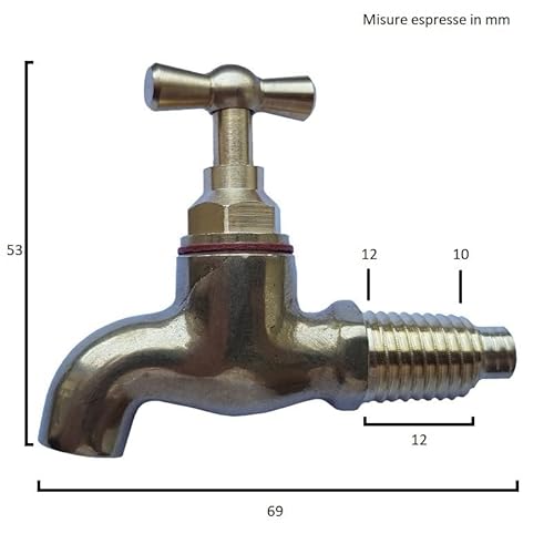 Generico Rubinetto in Ottone Piccolo per Botte in