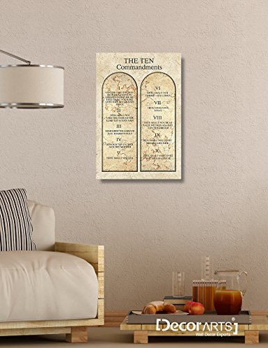 Decorarts - The Ten Commandments Wall Decor (Catholic Church Version). Giclee Print Wall Art For Home Decor And Wall Decor. 20X30 X1.5 #TOP1