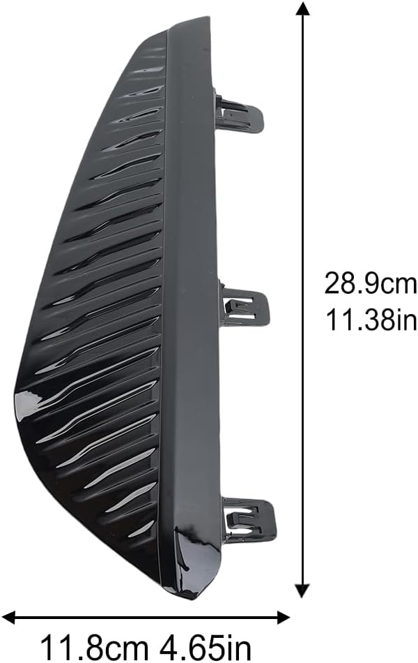 Left Black Front Bumper Fog Light Lamp Cover Bezel Grille Compatible With Nissan Sentra 2024-2025 Driver Side