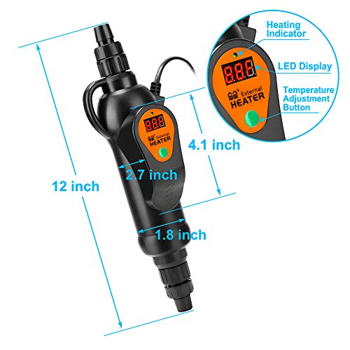 Calentador externo para acuario con pantalla digital externa 300W 3