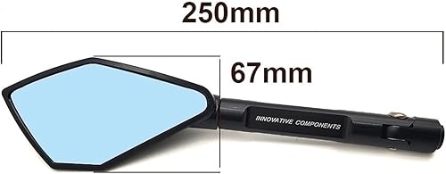 Miniatura 5 de Espejo de motocicleta CNC aluminio manillar de motocicleta espejos retrovisores azul para Kawasaki VERSYS 650 1000 300X KLZ1000 W800 Cafe (color