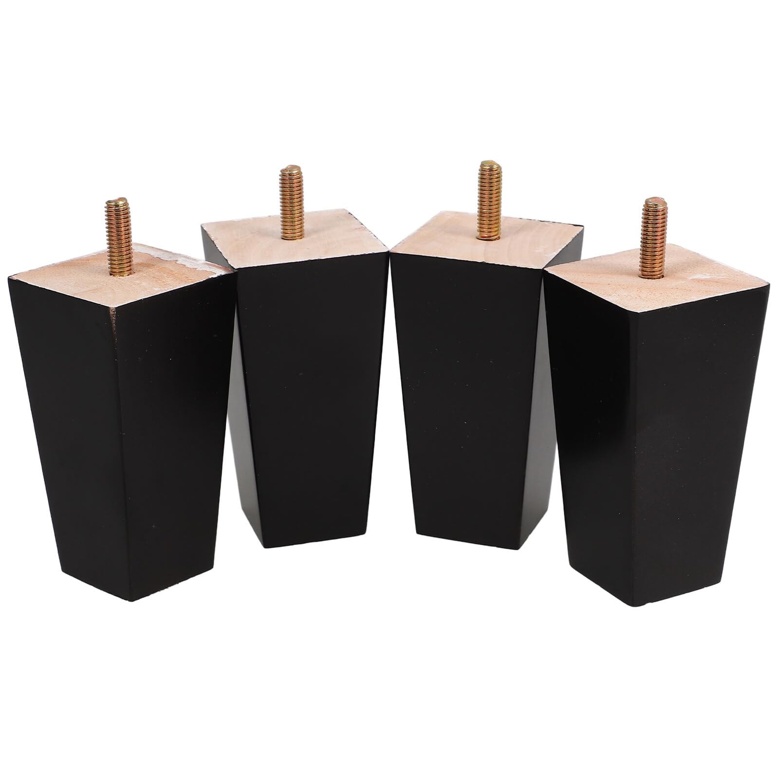 4 pieds meuble carrés pour commode et table basse en bois