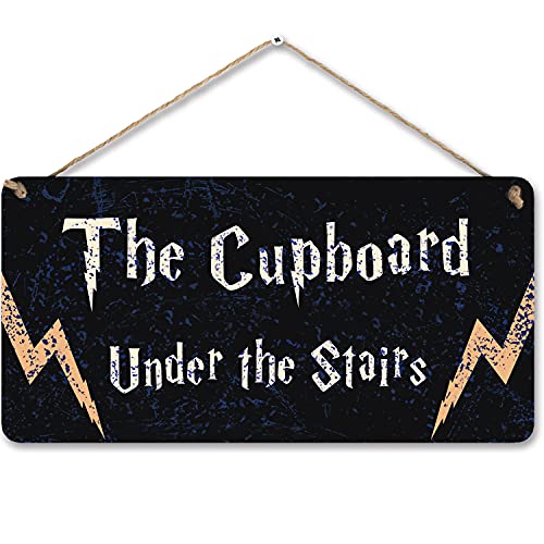 flinelife The Cupbord Under The Stairs Sign, 12 x 6, Hanging Decorations For Bedroom, Home, office, Door sign