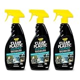 Invisible Glass 92084-3PK Clear Plastic Cleaner for Cars, Motorcycles, RVs, Boats, Helmet Visors, Golf Carts, Acrylic and Vinyl Windows, Streak-Free, Haze-Free, Removes Static, 22 Fl Oz, Pack of 3