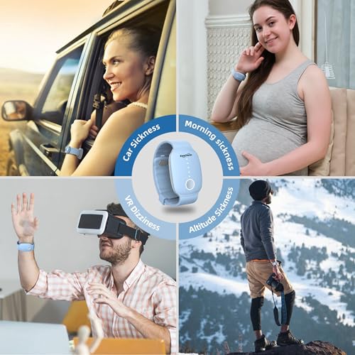 EmeTerm Fashion FDA-Cleared Relieve Nausea Electrode Stimulator Morning Sickness Motion Travel Sickness Vomit Relief Rechargeable No Gel Drug Free Wrist Bands Without Side Effects - Thumbnail 7