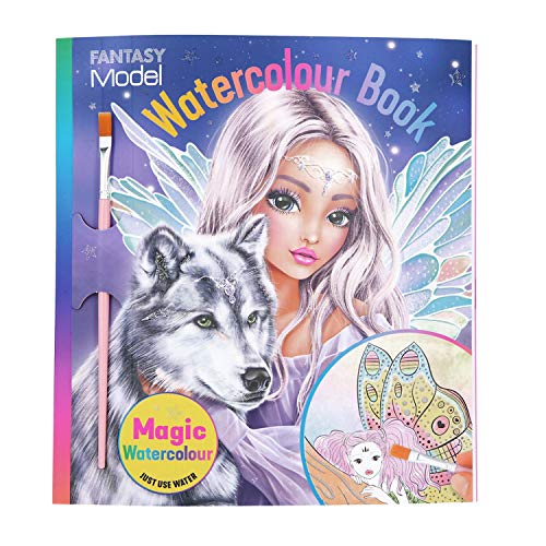 Depesche 11454 TOPModel Fantasy - Watercolour Book, Malbuch mit 15 wunderschönen Motiven zum Bemalen mit Wasser, inkl…