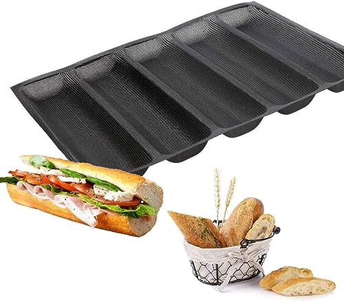 GOTOTOP Silicone Bread Silicone Oblong Shape Bread Pan French Bakeware Tray 17.32 x 12.99in