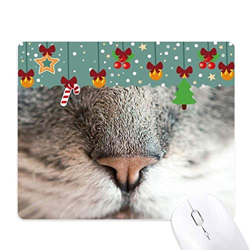 Alfombrilla de ratón para Navidad con fotografía de animales y base de goma