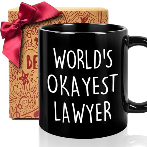 World's Okayest Lawyer Coffee Mug Gift for Lawyers, Funny Appreciate