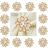 Pearl Flower Napkin Rings Set of 12 Valentines Day Thanksgiving Christmas Easter Holiday Theme Alloy