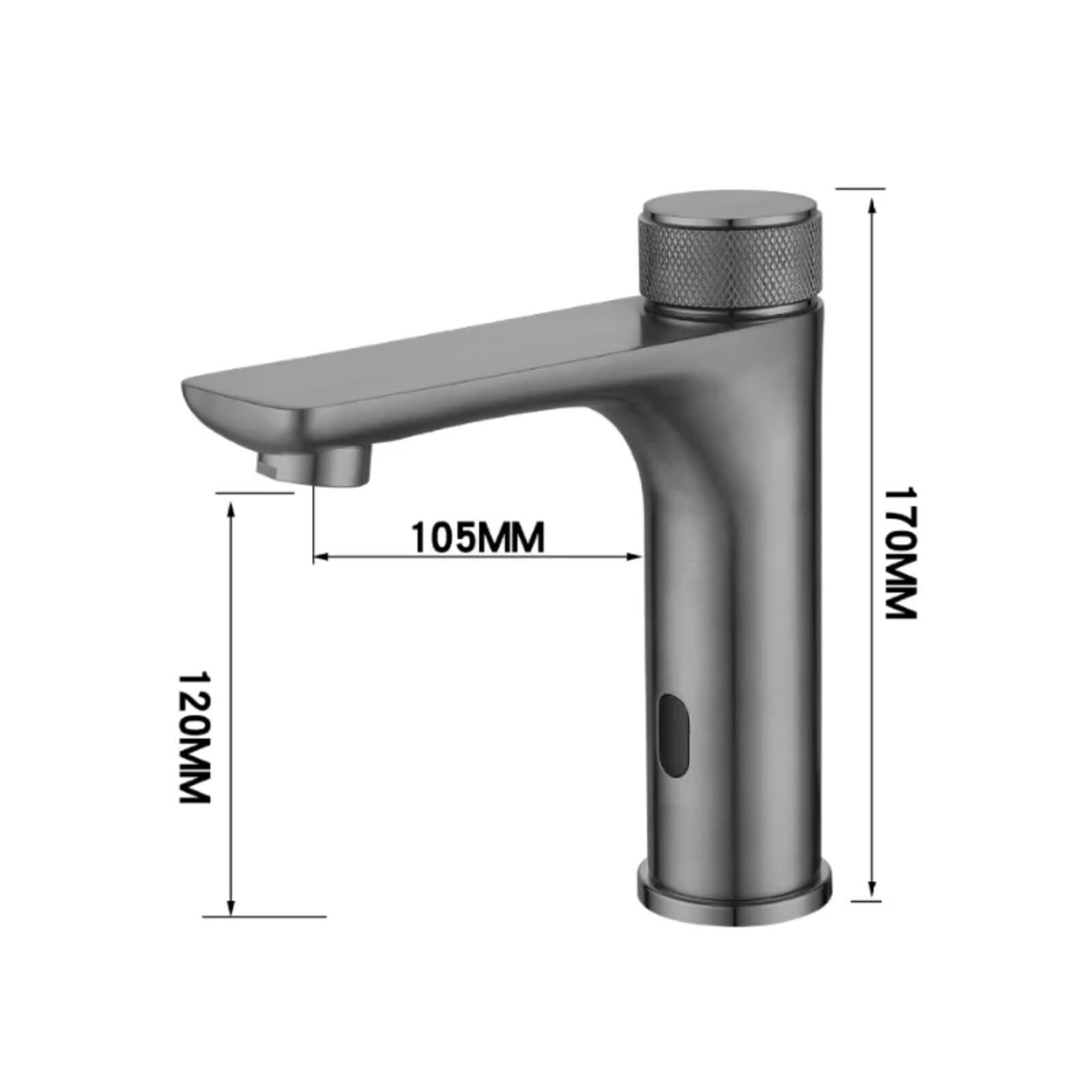 Robinet Automatique de Salle de Bain Noir mélangeur d'évier de Cuisine sans Touche Tap en Or brossé Humain High Tech (Or brossé) LWX