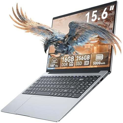 15.6" FHD Laptop Computer, 16GB RAM 256GB SSD, Win 11 Lap top with Dual-Core 4425Y,Lightweight Trational PC Notebook for Student Online Learning, Home Office, Light Business & Entertainment