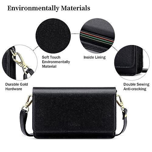 nuoku Small Crossbody Bags for Women, Small Crossbody Purse with Card Slots, Cell Phone Purse for Women with Phone Pocket4
