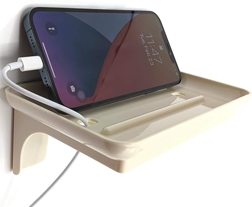 Miniatura 3 de Wonder Shelf - Estante pequeño autoadhesivo de plástico para pared de baño, se adapta sobre el soporte de papel higiénico, diseñado para teléfonos