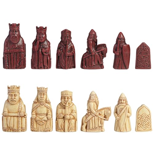 Veronese Design Isle of Lewis Chess Set Hand Paint