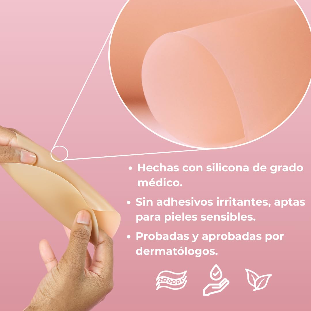 Pezoneras Invisibles Autoadherentes de Silicona Reutilizables para Vestidos sin Sujetador
