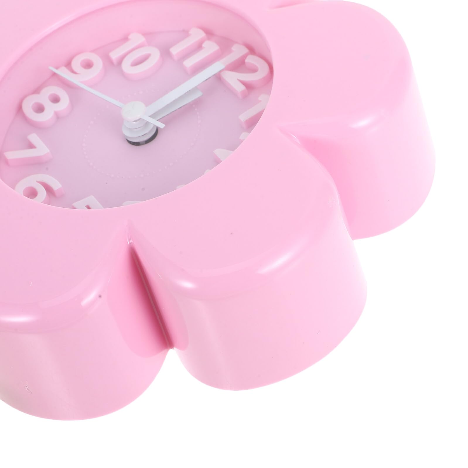 DOITOOL Despertador Infantil Creativo de Flores Digital Pequeño Rosa, Movimiento Silencioso, Material Plástico, para Estudiantes y Decoración de Escritorio, Reloj DIY Portátil y Compacto