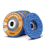 115mm x 22mm Stripping Discs for Rust and Paint Removal - Poly Abrasive Angle Grinder Wheels, 5-Pack (Blue)