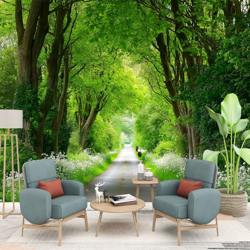 Papier peint photo paon vert 300 x 210 cm | Poster mural fleurs de prunier chinois salon