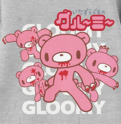Bioworld Gloomy Bear Multiple Character Poses Crew Neck Long Sleeve Athletic Heather Boy's Sweatshirt2