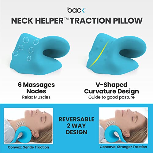 back - Neck Helper Traction Pillow for Pain Relief and Relaxer, Neck Hump and Posture Corrector, Chiropractic Neck Pillow for Pain Relief and Spine Alignment… - Image 3