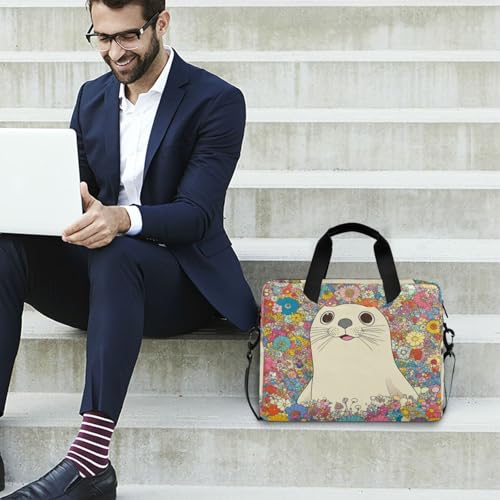Maletín unisex para laptop 15.6 pulg, asas y correa miniatura 3