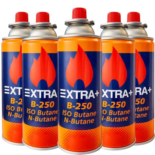 ALL4SALE - Cartouche de gaz B-250 ISO Butane N-Butane pour réchaud et cuisine portable, 227 g, utilisation camping et extérieur (5)