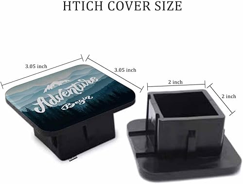 Miniatura 2 de Beabes Cubierta de enganche de remolque para receptores de 2 pulgadas, bandera estadounidense de águila calva, bandera de Estados Unidos, diseño de