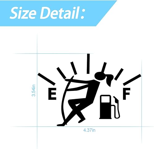 Miniatura 2 de Divertidas calcomanías de vinilo para automóvil, calcomanía para tapa de indicador de combustible de automóvil, calcomanías de cubierta de tanque de